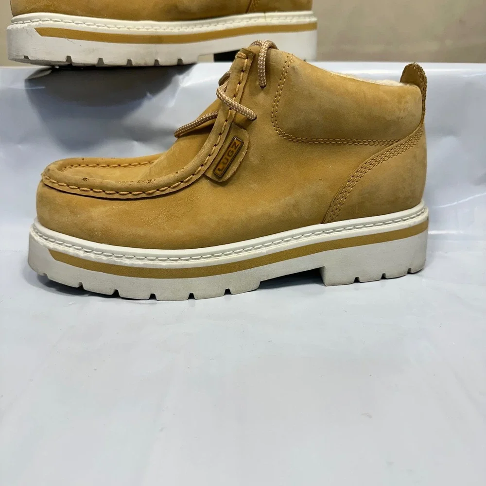 Lugz‎ Wallabee Chukka Boots Mens 4.5 Tan Leather Chunky Platform BSR2N752